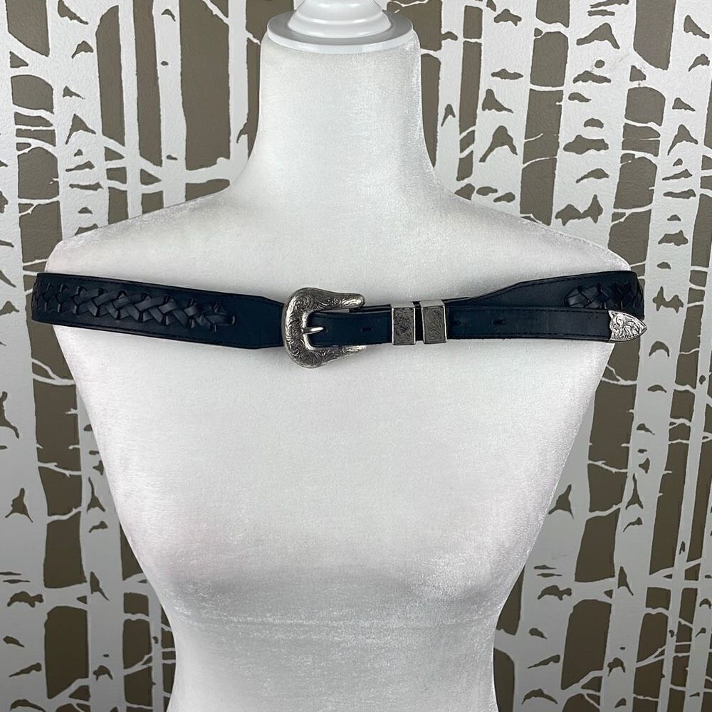RARE Genuine Vintage Nickles Leather Belt Buffalo Indian Head 40